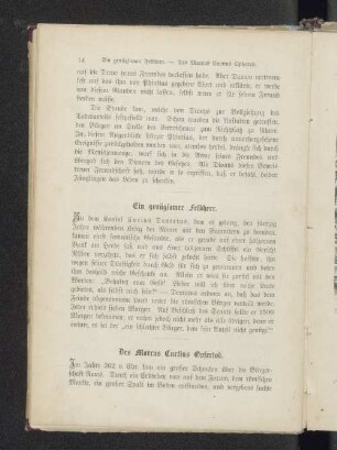 Ein genügsamer Feldherr.