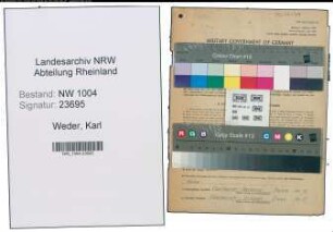 Entnazifizierung Karl Weder , geb. 13.01.1906 (Monteur)