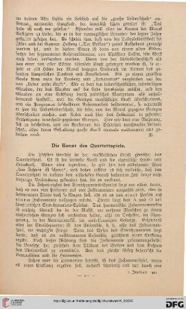 Die Kunst des Quartettspiels