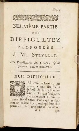 XCII. Difficulté. - XCIII. Difficulté.
