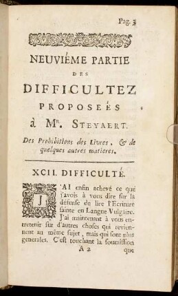 XCII. Difficulté. - XCIII. Difficulté.