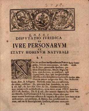 De Ivre Personarvm Ex Statv Hominvm Natvrali