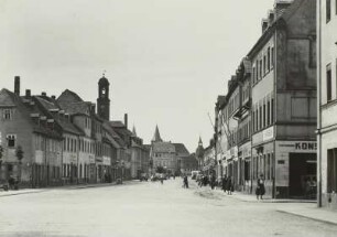 Rochlitz, Rathausstraße, Blick noch Osten