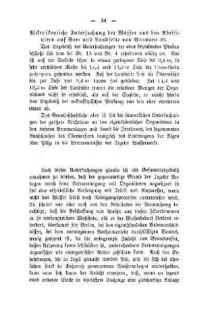 Mikroskopische Untersuchung der Wässer aus den Abessiniern auf See- und Landseite von Brunnen 23