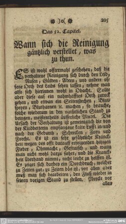 Das 52. Capitel. Wann sich die Reinigung gäntzlich verstellet, was zu thun