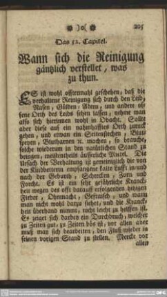 Das 52. Capitel. Wann sich die Reinigung gäntzlich verstellet, was zu thun