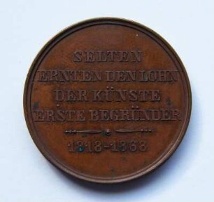 Gedenkmedaille Franz Xaver Gabelsberger : Sammlung Beinhorn. Gedenkmedaille Franz Xaver Gabelsberger. Bronze; Durchmesser 28 mm, Gewicht 10,9 g (J. A. Ries). Dresden: SLUB R c 0008