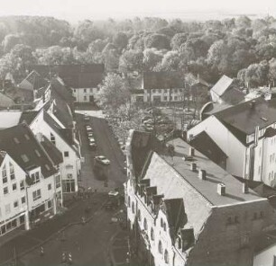 Blick vom Turm der Stadtkirche St. Moritz