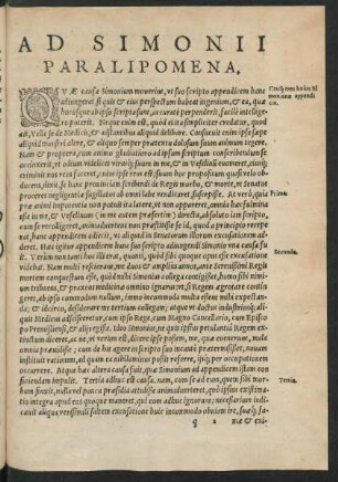 Ad Simonii Paralipomena.