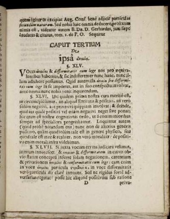 Caput Tertium. De ipsa [...]