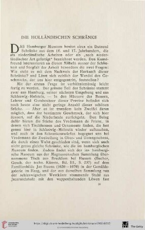 Die Holländischen Schränke