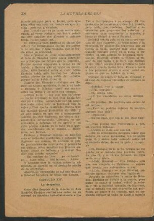 Capítulo XIV - La despedida