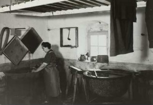 Arbeitsprozess, Blaudruckerei Stein, Pulsnitz, 1953