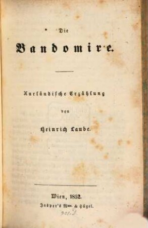 Die Bandomire : Kurländische Erzählung