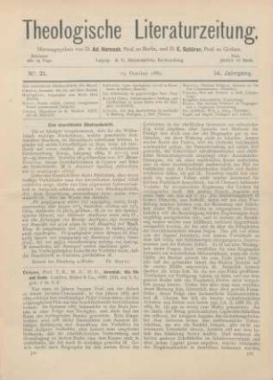 521-524 [Rezension] Cheyne, Thomas Kelly, Jeremiah: His life and times