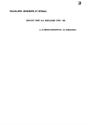 1932/33: Bericht ... - 1932/33