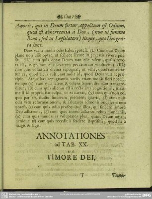 Annotationes ad Tab. XX. De Timore Dei