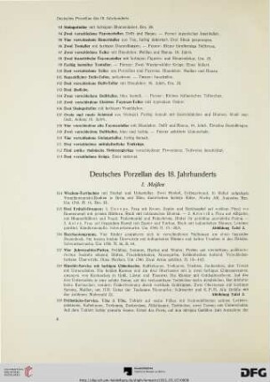 Deutsches Porzellan des 18. Jahrhundert (Nr. 114-241)