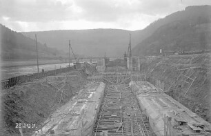 Oberhaupt der Schleuse Rockenau/Neckar