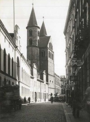 Magdeburg. Klosterkirche Unser Lieben Frauen. Westbau, Blick von Nordwesten