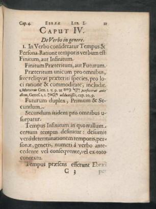 Caput IV. De Verbo in genere