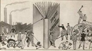 Darstellung der Nichtachtung des Versailler Diktats durch Deutschland. Aus der französischen Zeitschrift "Nous"