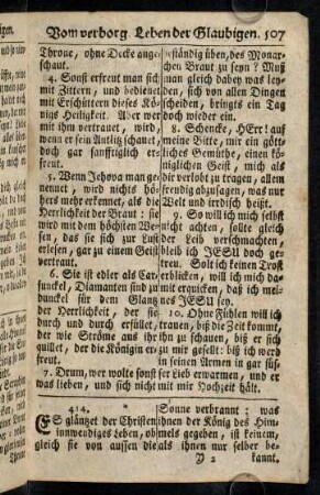 507-511, Vom verborg. Leben der Glaubigen (§ 414 - 416)