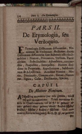 Pars II. De etymologia, seu veriloquio.