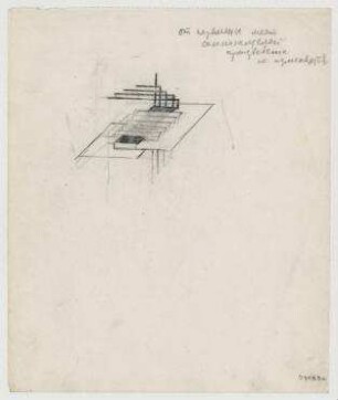 Skizze und handschriftliche Notiz (russisch)