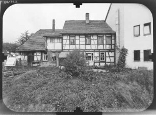 Suhl, An der Hasel 1. Gasthaus "Goldener Hirsch". Gartenfront