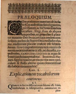 Disputatio Inauguralis Juridica, De Feudo Oblato