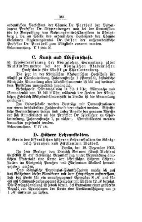 Karte der öffentlichen höheren Lehranstalten im Königreich Preußen und Fürstentum Waldeck : [D. Höhere Lehranstalten]