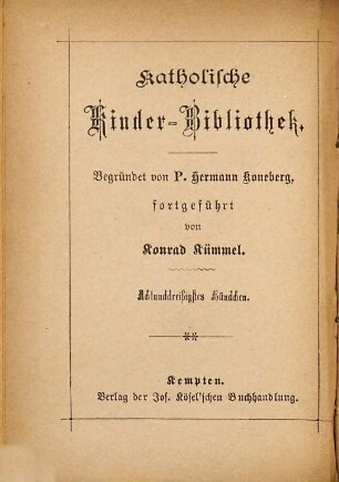 Fabelbüchlein : eine Sammlung der schönsten Fabeln ; für die lieben Kleinen gesammelt