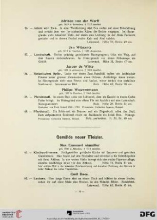 Gemälde neuer Meister (Nr. 61-113)