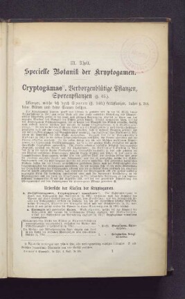 Specielle Botanik der Kryptogamen