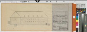 Münster (Münster) Luftschutzbunker Lotharingerstraße Ostansicht (1959) 1983 1 : 100 29,5 x 75 Zeichnung Finanzbauamt Münster Hochbauamt Münster