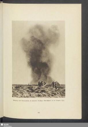 Bergung von Verwundeten im schweren deutschen Granatfeuer an der Somme 1916