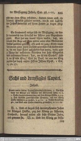 Sechs und dreyssigstes Capitel