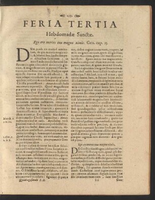 Feria Tertia Hebdomadae Sanctae.