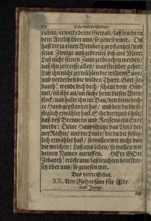 Das vierte Gebot.
