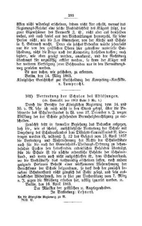 Vertretung der Schulen bei Ablösungen : [V. Elementarschulwesen]