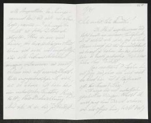 Brief von Fritz von Unruh an Margarete Hauptmann