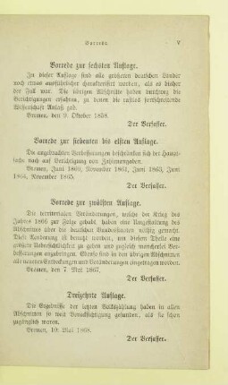 Vorrede zur siebenten bis elften Auflage