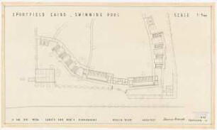 Sportfield Kairo Swimming Pool: Ladies and Men Cloakrooms, Lageplan 1:500