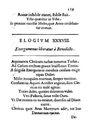 Elogivm XXXVIII. Energumenus liberatur a Benedicto.