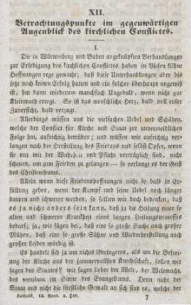 97-102 Betrachtungspunkte im gegenwärtigen Augenblick des kirchlichen Conflictes