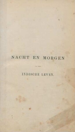 2: Nacht en morgen uit het Indische leven