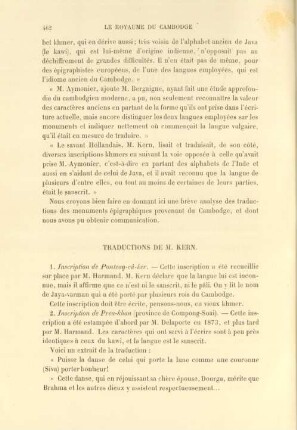 Traductions de M. Kern