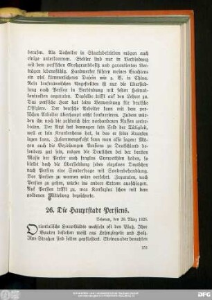 26. Die Hauptstadt Persiens.