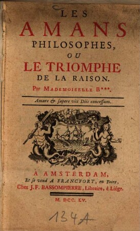 Les amans philosophes : ou le triomphe de la raison